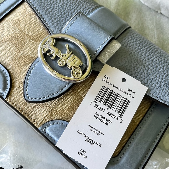 NWT coach Georgie Crossbody In Signature Canvas - Picture 6 of 11